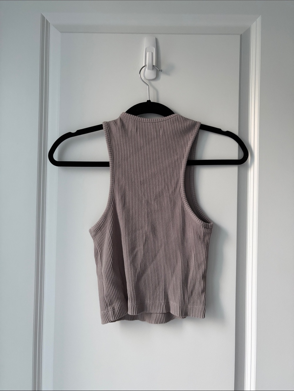 Oak + Fort Grey Ribbed Racerback Tank Top - Picture 3 of 3